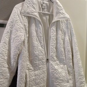 White puffer jacket worn once large
